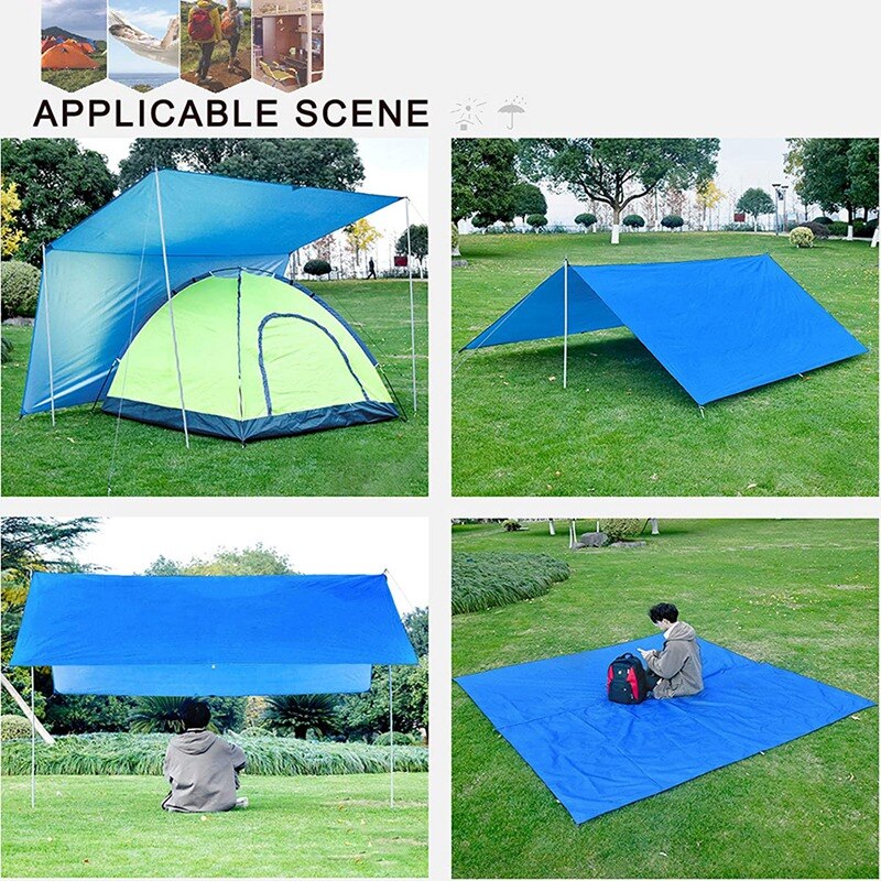 Cheap Goat Tents Camping Tarp Waterproof,Hammock Rain Fly,Outdoor Moistureproof Picnic Mat,Multifunction Tent,91 x 83 Inch Tents 
